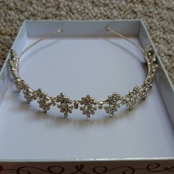 Rhinestone Embellished Bridal Headband - Picture 1 of 8